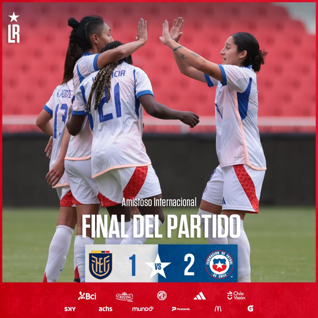 la roja femenina ganó 2-1 a Ecuador