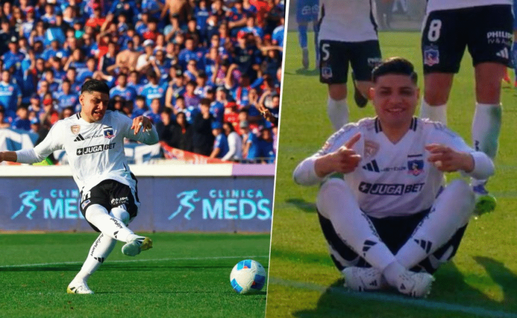 Celebración de gol de Colo Colo